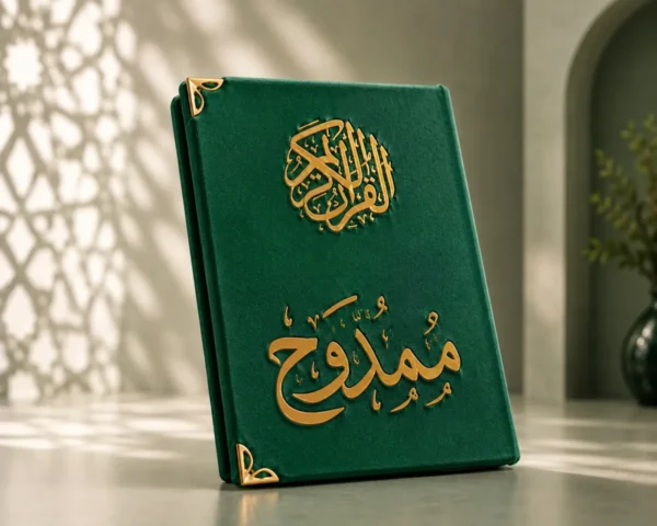E3B30157-B3BD-4FD8-B5AC-6A4C8D4C529A مصحف القرآن الكريم – غلاف قطيفة فاخر