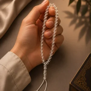 سبحة كريستال بمب شفاف