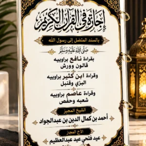 الإجازة القرآنية – الإصدار المطبوع